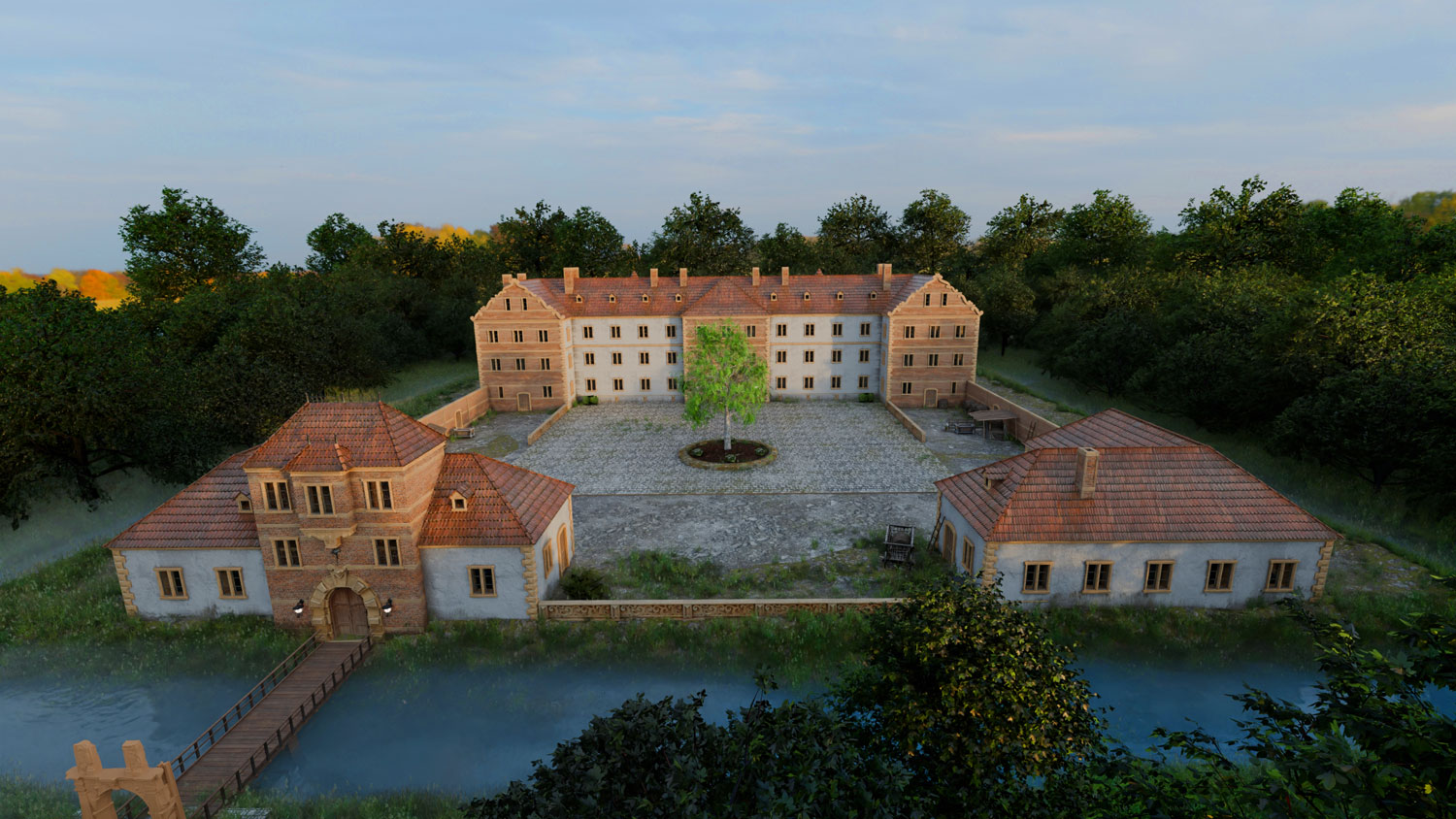 Friedrichsbühl 3D Modell Frontalansicht